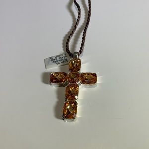 Sterling Silver 61x38 MM cross necklace